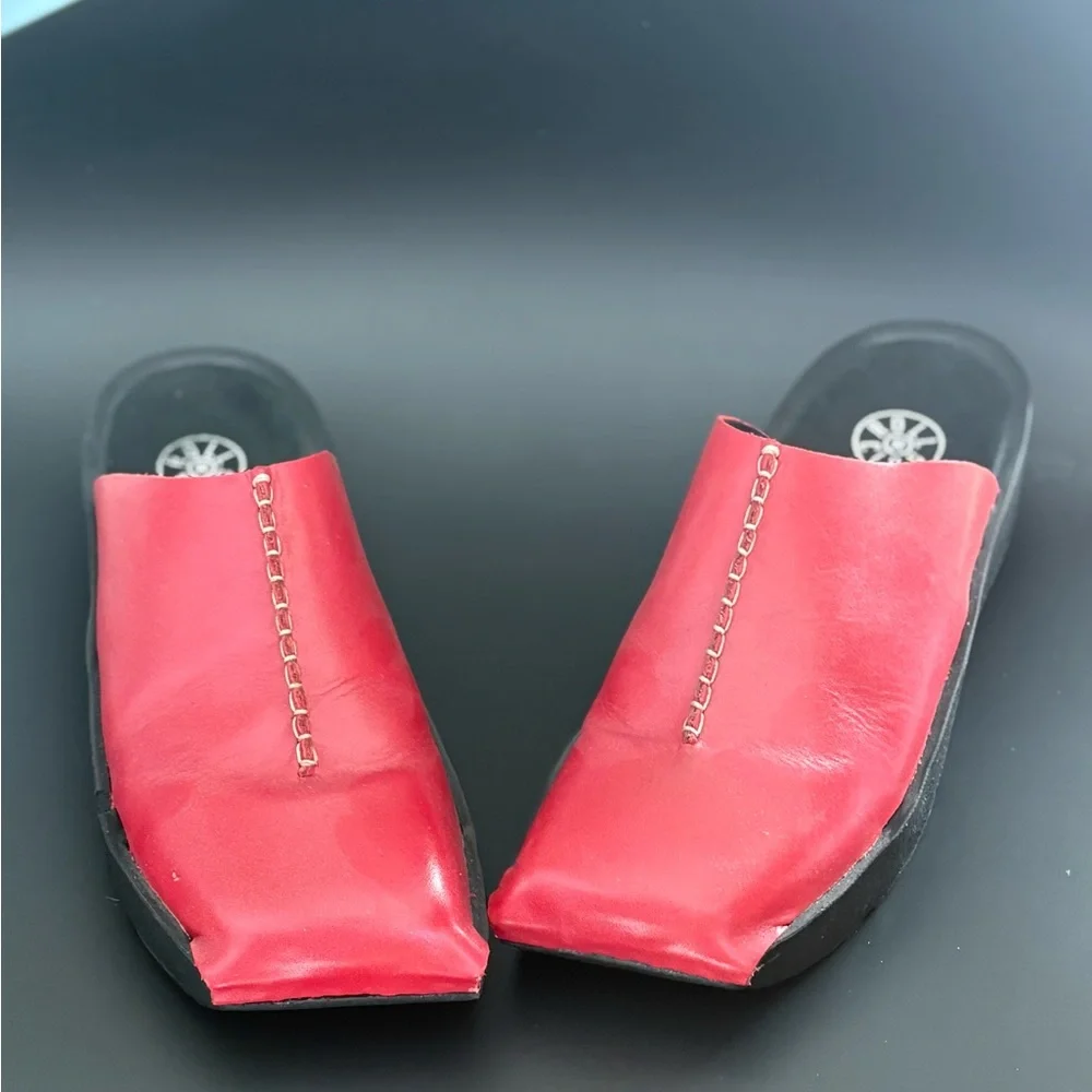 WOLKY RARE “ROLL CLOG” MULES EU 41 RED - Picture 5 of 12